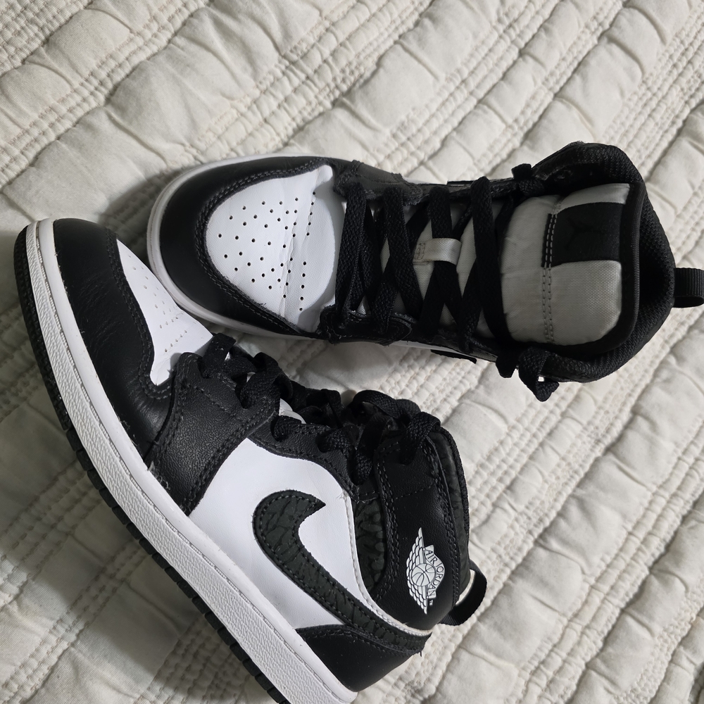 Black and White High-Top Sneakers